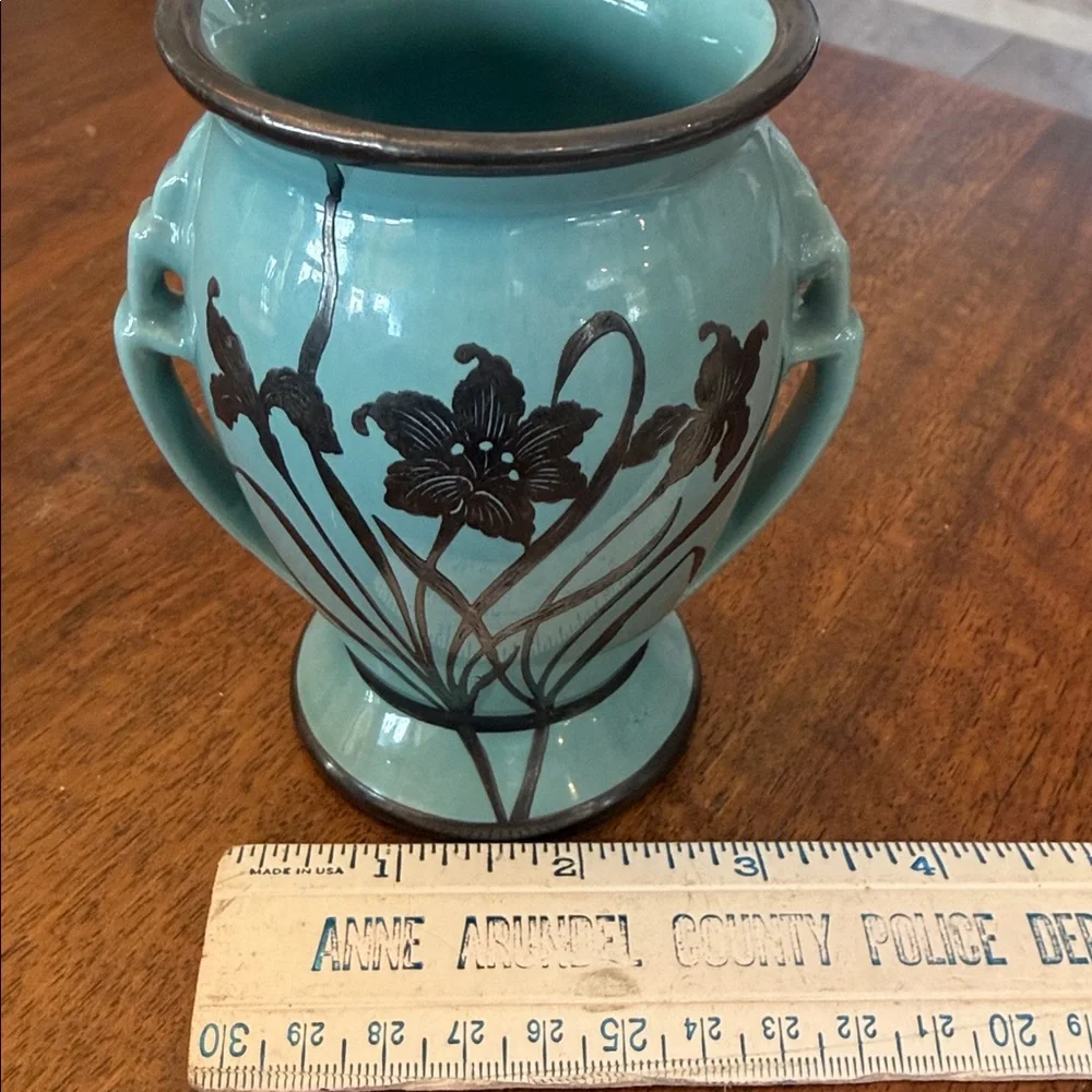 VINTAGE RARE Silver Overlay ROYAL HAEGER Vase